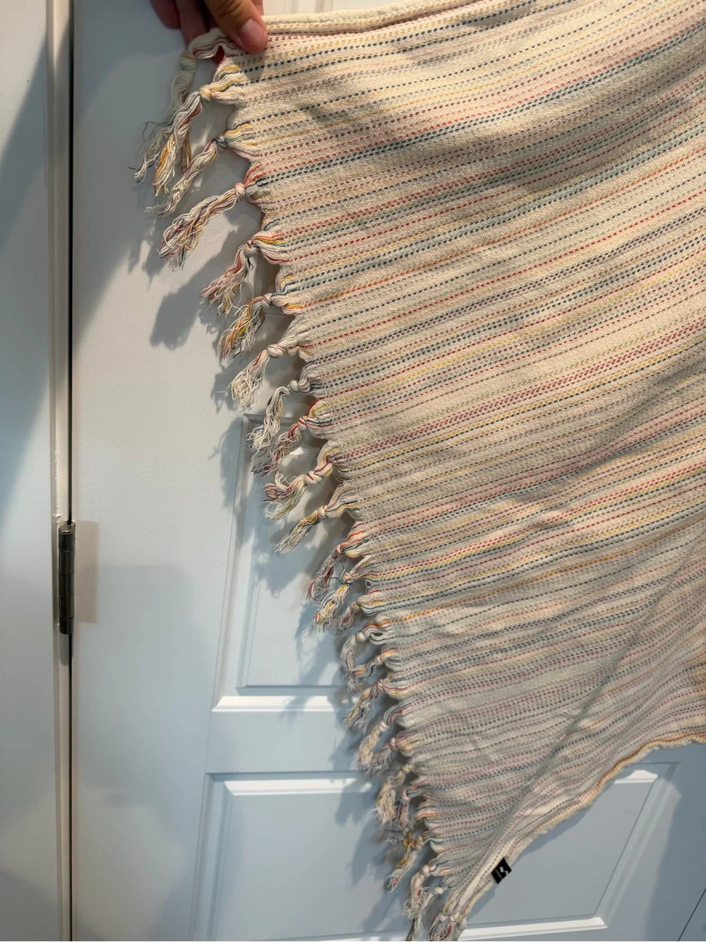 Slowtide Pennylane Towel Turkish Cotton Towel Woven Stripes Fringe Tassel Ends